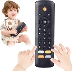 Baby TV Remote Toy - Realistic Play toy with Lights and Sounds, Black - Picture 1 of 6