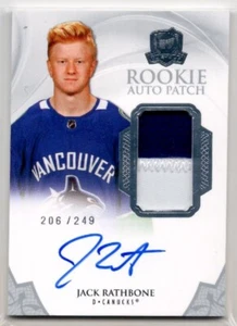 2020-21 The Cup Jersey Auto Rookie #168 Jack Rathbone 206/249 Vancouver Canucks - Picture 1 of 2