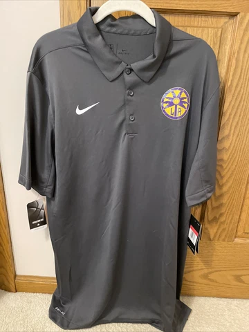 Los Angeles Sparks WNBA Dri Fit Polo Shirt Size LT Gray Nike Cover