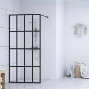 Walk-in Shower Enclosure Bathroom Wall Panel Screen Tempered Glass vidaXL - Picture 1 of 6