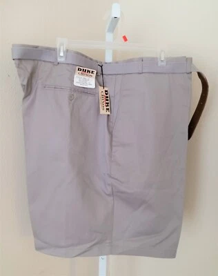 Haband Men's Belted Duke Chinos Casual Shorts Light Gray Size 52 Waist NWT - Image 1 of 4