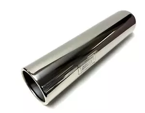 EXHAUST TIP SS 304 TIPS FOR TRUCKS/SUV/4X4 2.25" DIAMETER 18" LENGTH ROLLED TIP - Picture 1 of 4
