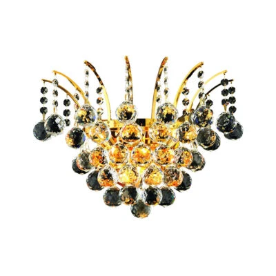Wall Sconce Light Fixture Crystal Balls Hallway Bathroom or Dining Room 16" - Image 1 of 2