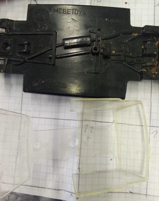 MACCHININA MEBETOYS MATTEL ALFETTA POLIZIA   SC. 1.25 CRISTALLO RICAMBI PARTS - Immagine 1 di 2