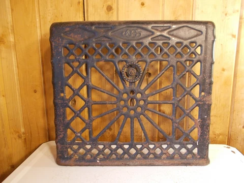 Antique Metal Decorative Heat Grate Wall Register Black 13.75" x 16" Cover
