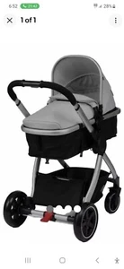 Mothercare 4-Wheel Journey Pushchair - Grey/Brushed Silver - Picture 1 of 1