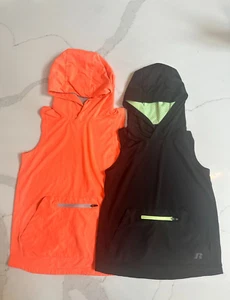 Russell Sleeveless Tank Hooded Dri Power 360 Boys' Lot of 2 - M (8) & L (10-12) - Picture 1 of 4