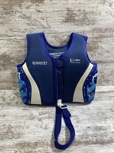 Speedo Kids Life Vest Ages 2-4 Blue with Sharks Life Jacket Life Preserver - Picture 1 of 6
