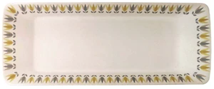 ESCASA BANDEJA PARA SERVIR UGNSELDFAST, SUECIA MEDIADOS DEL SIGLO XX VINTAGE HND PNTD DEC PRCLN CER - Imagen 1 de 11