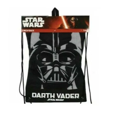 Mochila Star Wars Negra Darth Vader Coleccionable Cinch Sack Cordón Nueva Foto 1 de 4