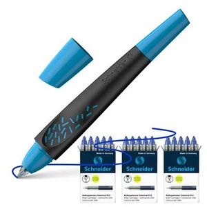 Schneider Breeze Patronenroller M schwarz-blau + 15 Tintenrollerpatronen blau - Bild 1 von 2
