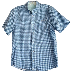 Huk Shirt Men’s S Blue Button Down Performance Fishing Lightweight Pocket - Picture 1 of 4