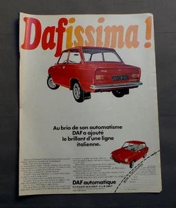 PUB PUBLICITE ANCIENNE ADVERT CLIPPING 40717 / VOITURE DAFISSIMA AUTOMATIQUE DAF - Picture 1 of 1