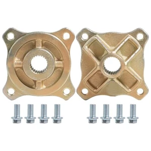 2pc 4 Stud 24T Spline Rear Wheel Rim Hubs Fr 44" Rear Axle ATV Go Kart Dune Quad - Picture 1 of 8
