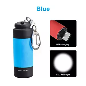 Mini USB Recargable LED Pequeña Linterna Luz Antorcha Lámpara de Bolsillo con Llavero - Imagen 1 de 20