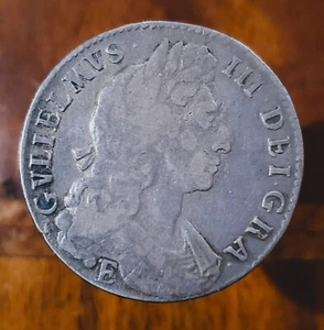 ENGLAND 1696-E HALFCROWN OF WILLIAM III ~ EXETER MINT ~ OCTAVO EDGE ~ ATTRAKTIV - Bild 1 von 3