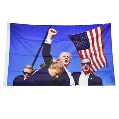 LURPAAUTO President Donald Trump Assassination Attempt American USA 3 x 5 Fight Flag