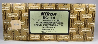 Genuine Nikon SC-14 TTL Flash Unit Sensor Remote Sync Cord for F3 - Image 1 of 4