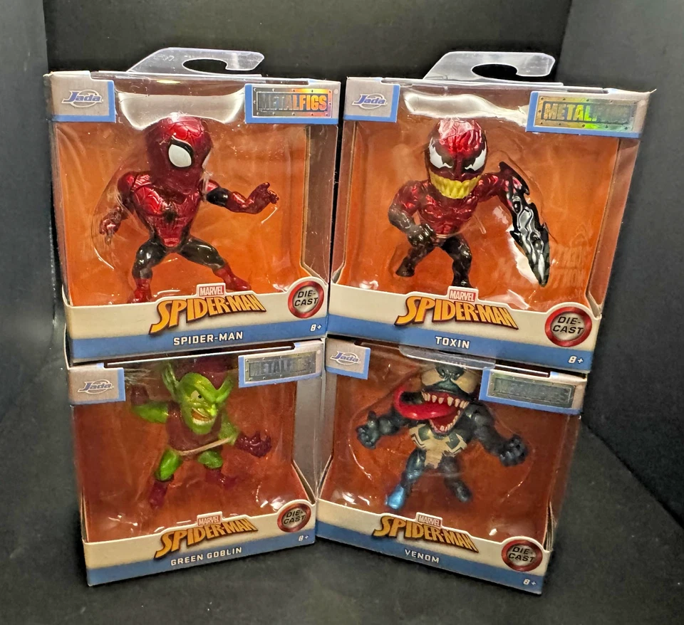 JADA TOYS FIGURAS DE METAL DE 2,5" -MARVEL: 🕷SPIDER-MAN/GOBLIN/TOXIN/VENOM🕷 *TODOS 4* Foto 1 de 4