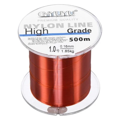 547Iarde/1640FT Nylon Filo Pesca Lenza,4Lb Monofilamento Corda Filo,Vino Rosso - Immagine 1 di 4