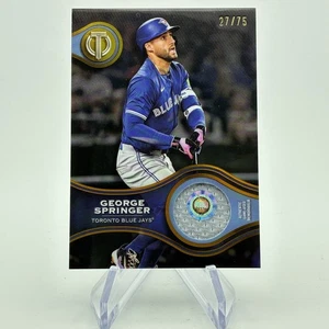 George Springer MEM Stamp of Approval Relic /75 2025 Topps Tribute #20 - Picture 1 of 2