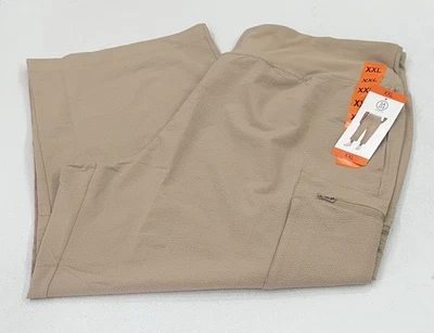 Pantalones para mujer Sage Collective capri con cremallera bolsillos cargo, tostados, talla XXL Foto 1 de 4