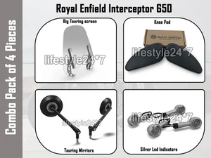 4 PCS ACCESSORIES COMBO PACK CP-14 Genuine Royal Enfield Interceptor 650 - Imagen 1 de 6