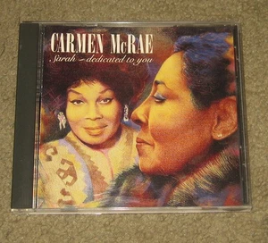 Carmen McRae - Sarah - Dedicated To You (CD, 1991, Novus/RCA Records) Jazz - Picture 1 of 4