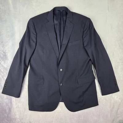 Brooks Brothers Explorer Regent Fit Blazer Mens 44R Blue Wool Blend Jacket Solid - Image 1 of 4