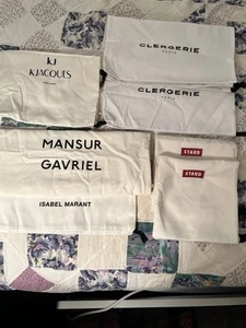 GREAT LOT OF 7 CLERGERIE, ISABEL MARANT HIGH END SHOE OR PURSE DUST BAGS - Picture 1 of 10