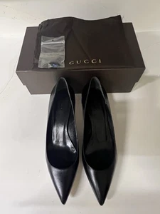 Gucci Malaga Kid Womens Black Pumps EU 37.5 UK 4.5 BNIB - Picture 1 of 16
