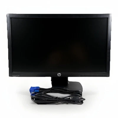 HP ProDisplay P201m 20" Widescreen LED Monitor 1600 x 900 With Cables & Stand - Image 1 of 4