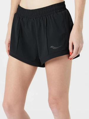 Pantalón Corto de Correr Saucony Outpace 3" Forrado Negro Para Mujer Pequeño Foto 1 de 4