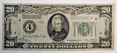 FN 1928 $20 TWENTY DOLLAR FEDERAL RESERVE STAR NOTE CLEVELAND - D00029807* - Image 1 of 3
