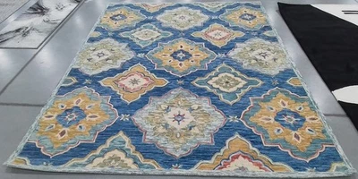 Alfombra mancha trasera azul marino/verde 8'-0" x 10'-0", precio reducido 1172779117 SZN503N-8 Foto 1 de 4