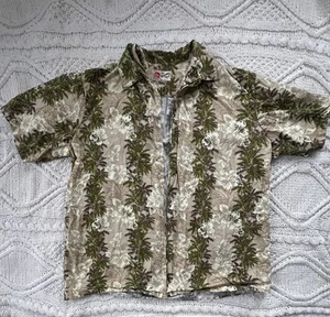 The Hawaiian Original Tropical Floral Men’s Beige Button-Up Shirt Size 2XL - Picture 1 of 10