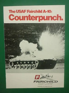 4/1979 PUB FAIRCHILD REPUBLIC A-10 TANK KILLER GAU-8 30MM ORIGINAL AD - Imagen 1 de 1