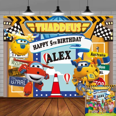 Супер крылья персонализированный заказ баннер фон вечеринки украшения подарок на день рождения - Изображение 1 из 4