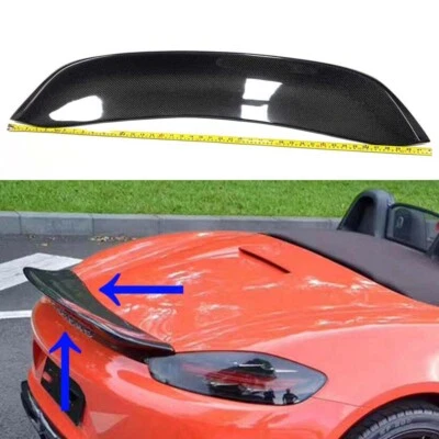 Real Rear Trunk Wing Spoiler Carbon Fiber For Porsche 718 Boxster 2016-2019 — 第 1/4 张图片