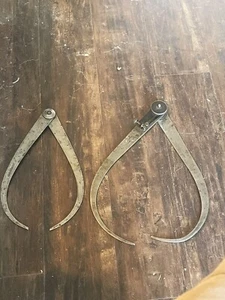 LARGE VINTAGE CHENEY AND COASTLINE LOCK JOINT OUTSIDE CALIPERS WITH FINE ADJUST - Picture 1 of 5