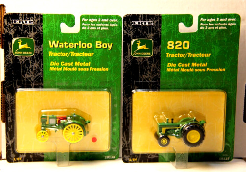 John Deere Tractor ERTL Diecast 820 15137 Waterloo Boy Tractor 15135 1/64 Scale