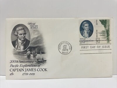 "Captain James Cook" Vintage Mail Cover - Anchorage, Alaska (Jan 1978) - Image 1 of 2