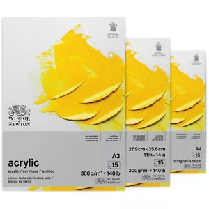 Winsor&Newton Blocco di Carta per Acrilico Acrilici 15 Fogli 300gr. vari formati - Foto 1 di 9