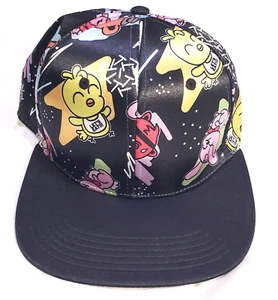 Five Nights at Freddy's Satin Snapback Hat Black Flat Brim Graphic Print Youth - Picture 1 of 7