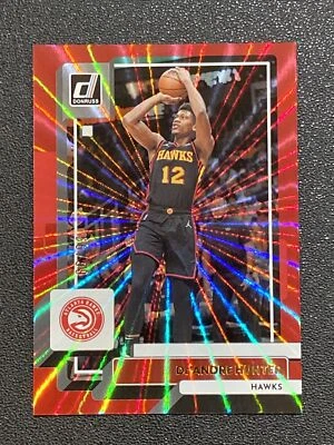 2022-23 Panini Donruss De'Andre Hunter #64 Red Holo Laser 66/99 Atlanta Hawks - Image 1 of 3