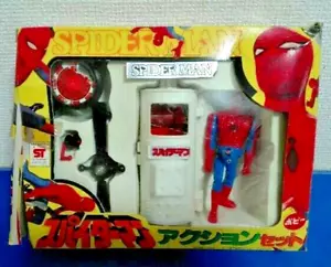 POPY TOEI-SPIDERMAN 1978 Action-Set JUNK mit Box Vintage seltene Figur Marvel - Bild 1 von 10