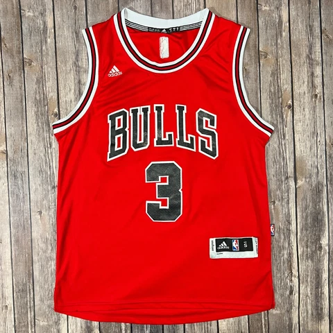 Chicago Bulls Dwyane Wade Adidas Swingman Jersey Small Mens Red Sewn NBA Cover
