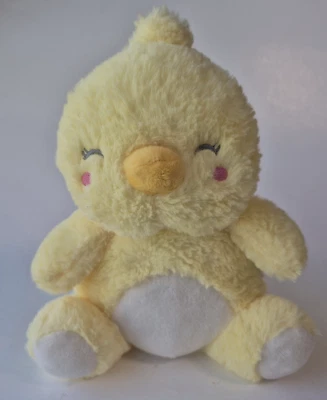 Kelly Baby 黄色鸭小鸡摇铃毛绒 8 英寸缝制眼睛可爱填充动物柔软 — 第 1/4 张图片