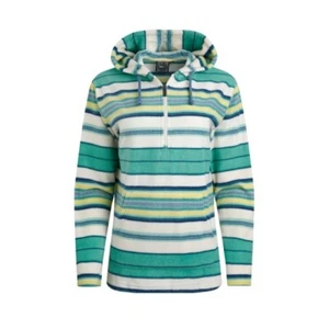 Weird Fish Lana 1/4 Zip Stripe Hoodie - Aqua Marine - 8 12 14 16 18 - Was £59.99 - Picture 1 of 7