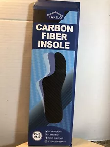 One Pair FAKILO Rigid Carbon Fiber Insoles 9 - 9.5 Women 8 - 8.5 Men Open Box - Picture 1 of 4